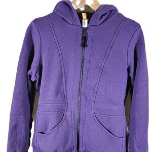 Lucy Womens Medium Fleece Sweat Shirt Soft Warm Winter Purple